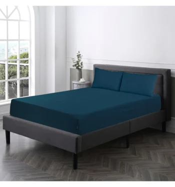 Soft Luxury Turquoise Blue Fitted Sheet - with FREE Pillow(s)