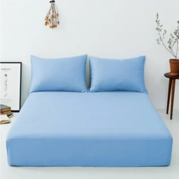 Soft Luxury Sky Blue Fitted Sheet - with FREE Pillow(s)